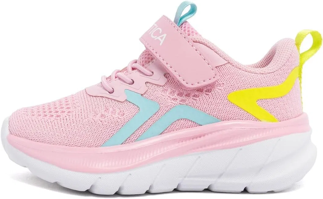 Детские кроссовки с липучкой и шнурками Nautica, Pink Blue Lime-Maxim — фото 2