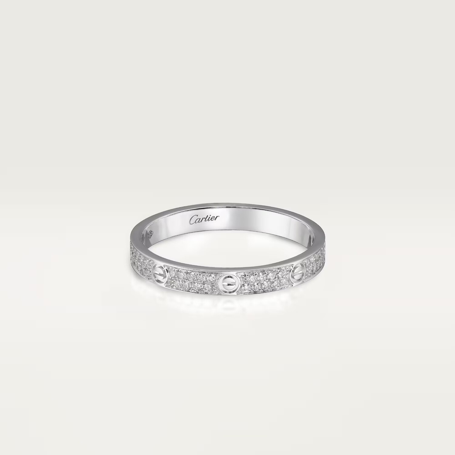 

Кольцо Cartier Love Small Model 72 Diamonds, белое золото / бриллиант