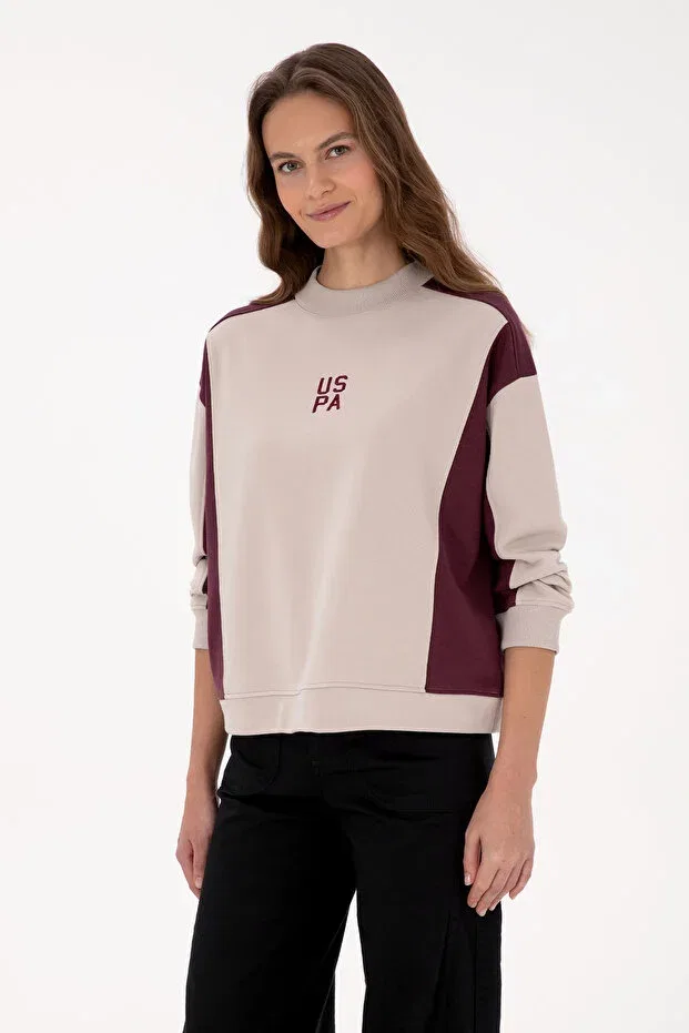 Женские свитшот с длинным рукавом U.S. Polo Assn., Plum — фото 3
