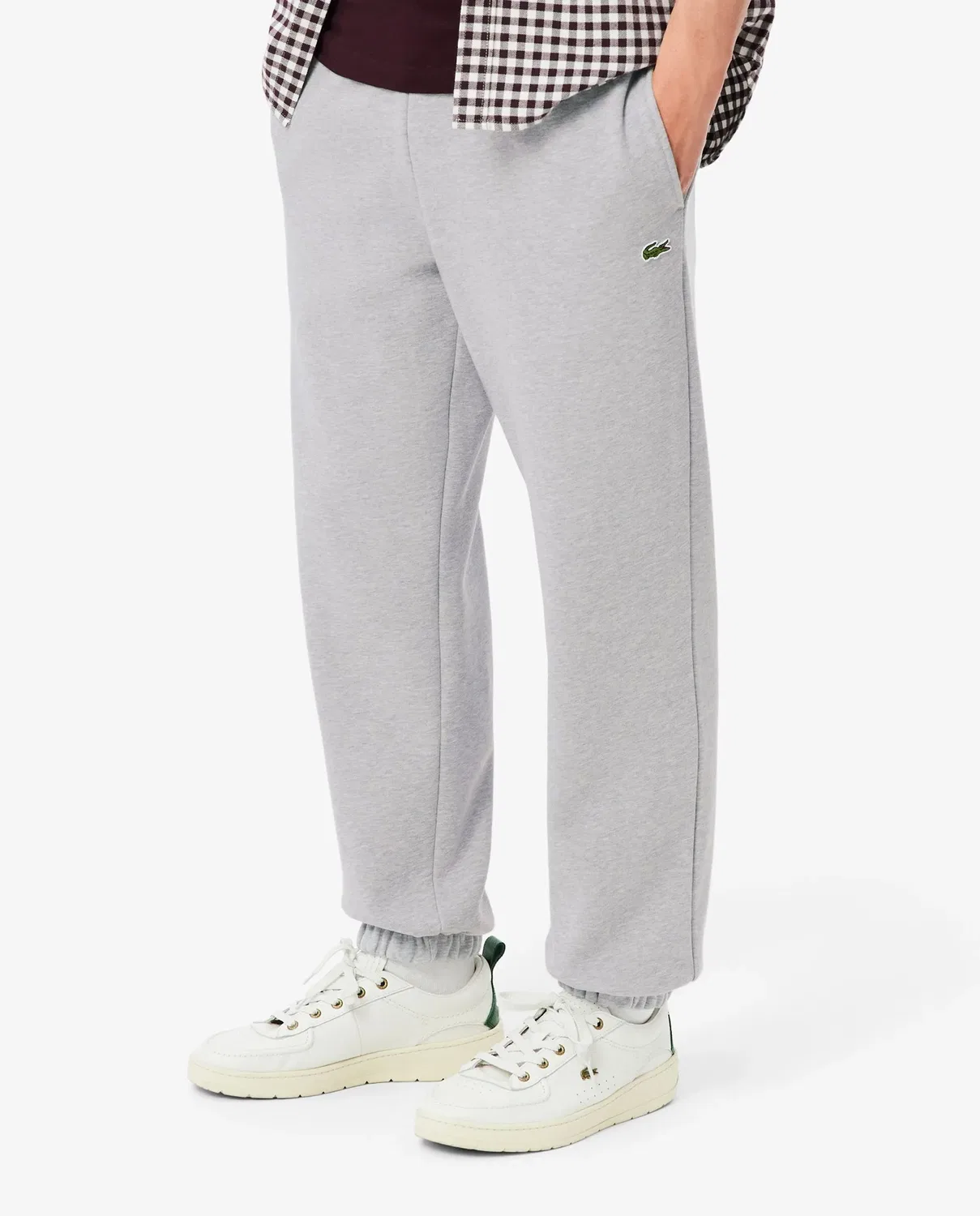Спортивные штаны Lacoste Regular Fit, мужские, из футера, Gris Oscuro — фото 3