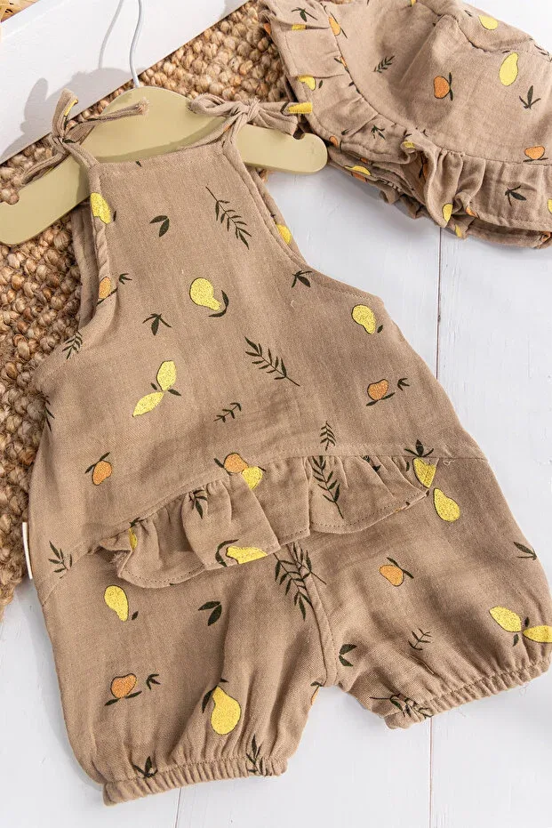 Детский комбинезон для девочек хлопковый Babymod, Brown — фото 4