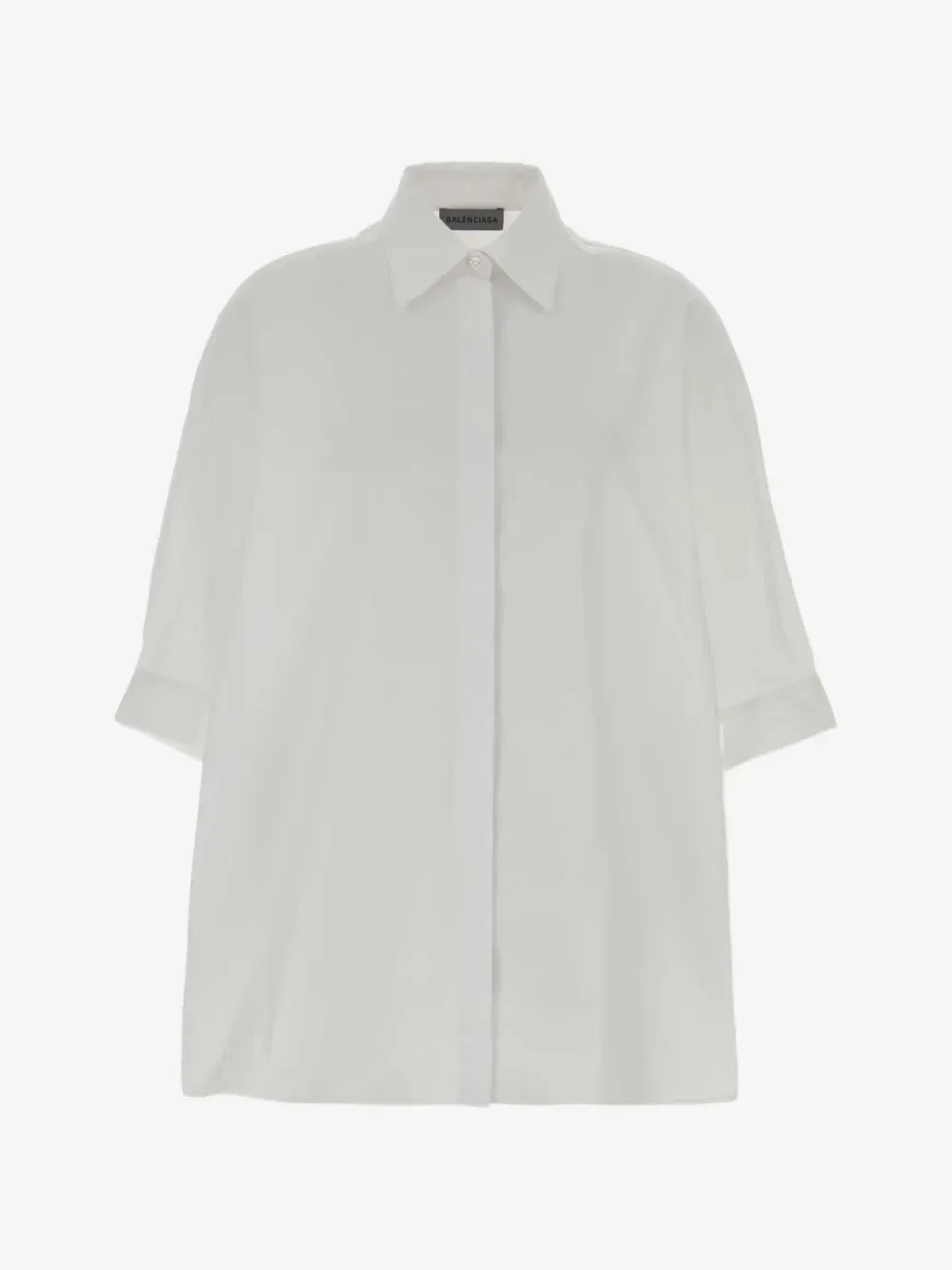 Oversized рубашка с коротким рукавом BALENCIAGA, белый