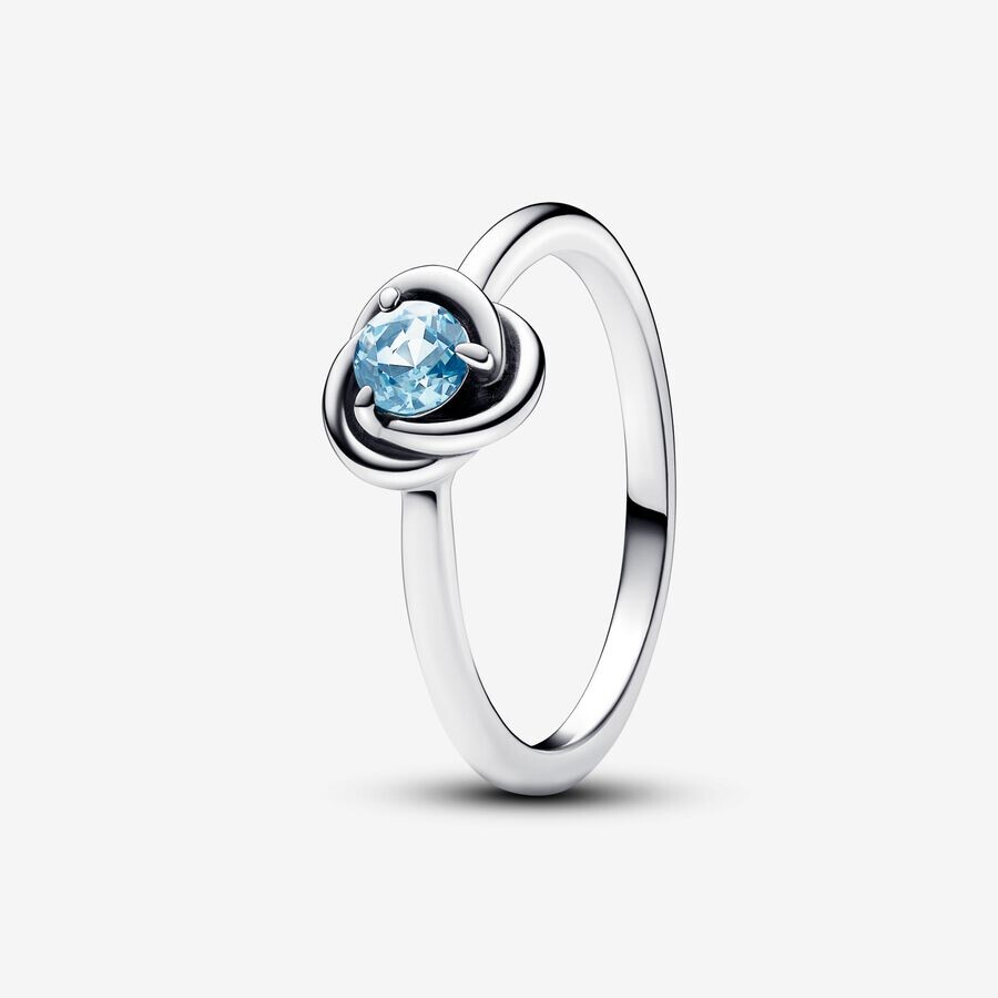 

Кольцо Pandora Moments March Eternity Circle, серебро/светло-голубой