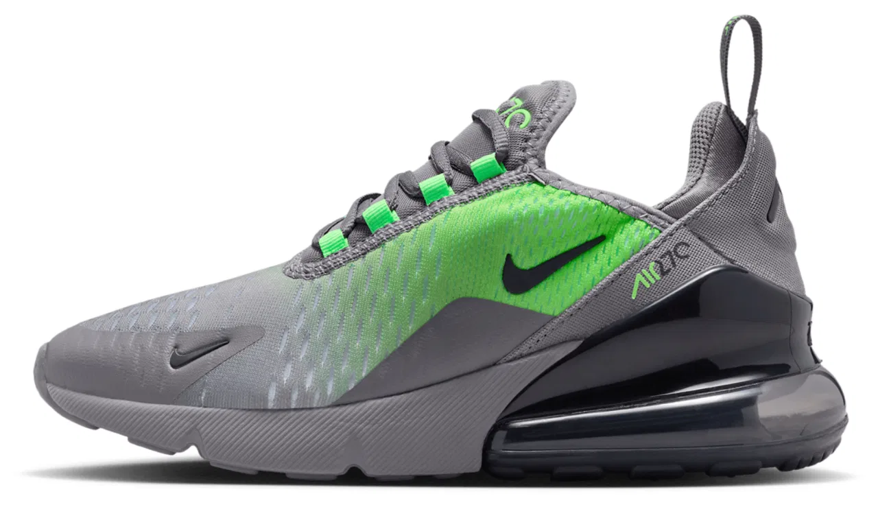 Кроссовки для мальчиков Air Max 270 Nike, цвет Pencil Point/Anthracite/Lime Blast — фото 2