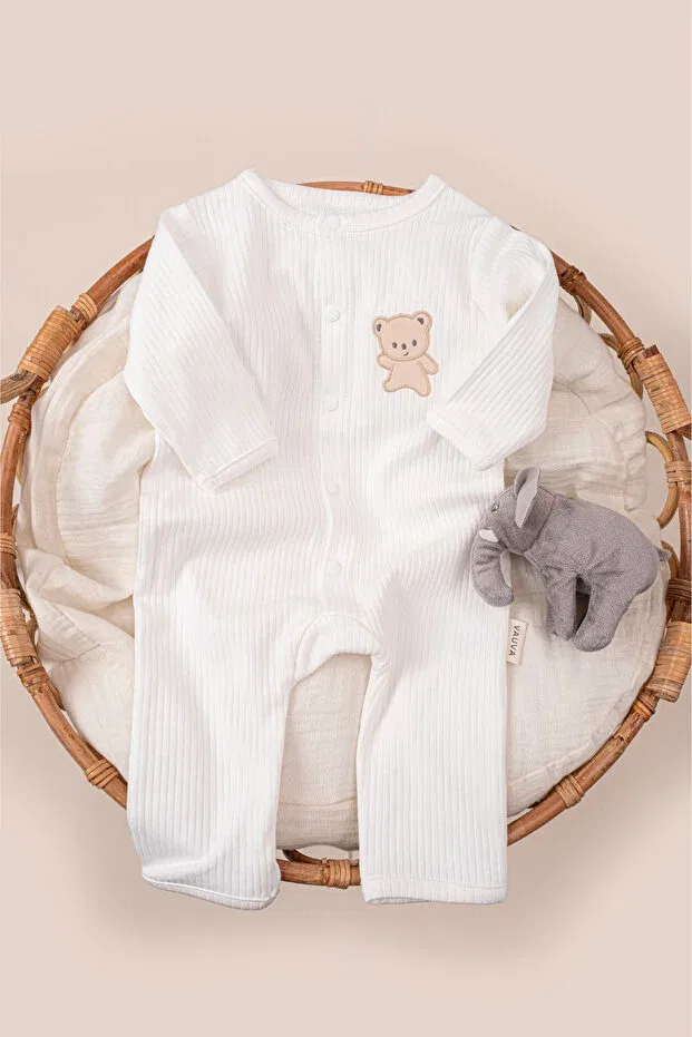 Детский комбинезон для девочек хлопковый Vauva, White
