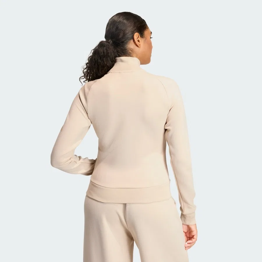 Женский спортивный топ с длинным рукавом Sportswear Soft Lux Slim Track Top adidas, Черный — фото 2