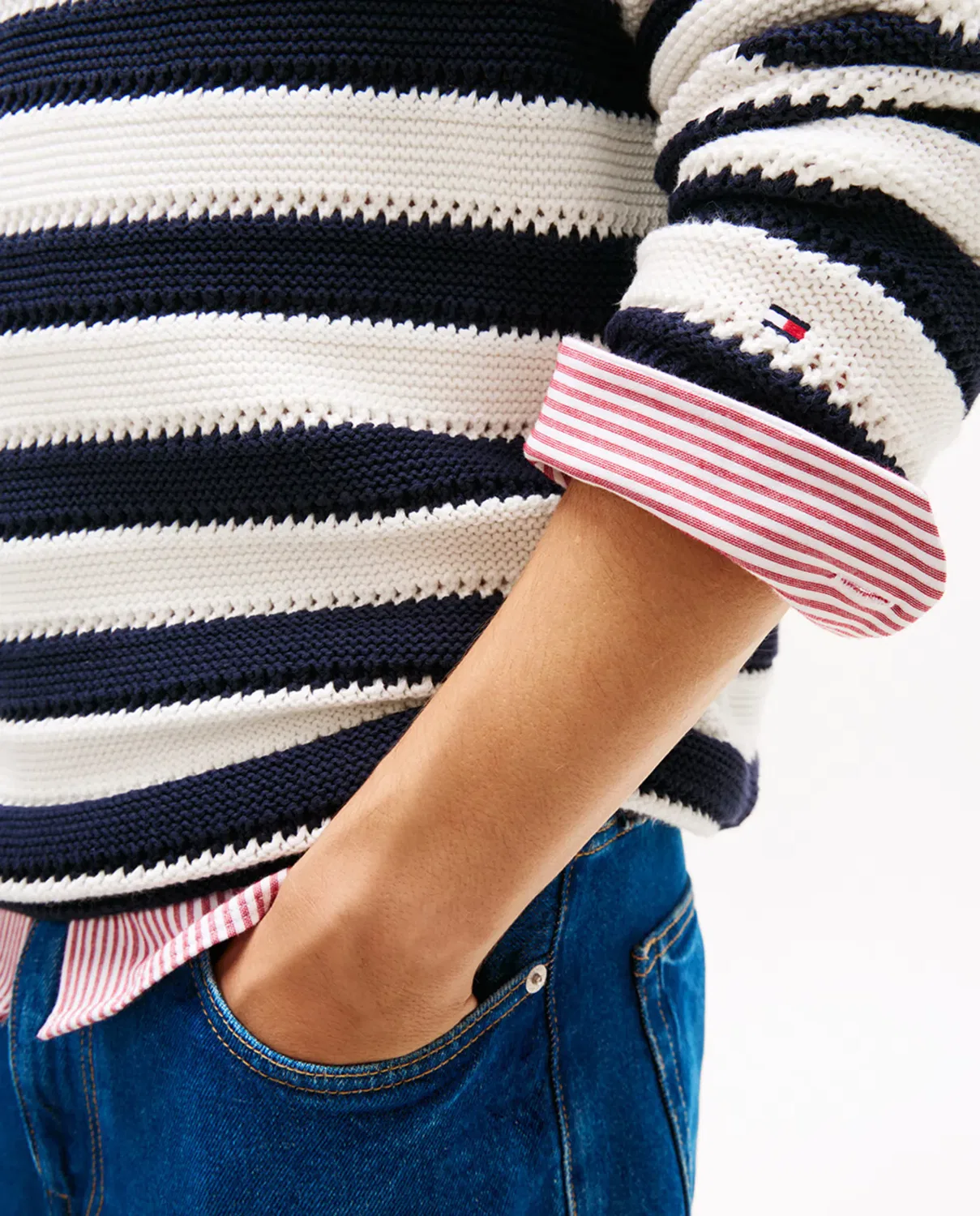 Мужской джемпер с полосатым принтом Tommy Hilfiger, Multicolor — фото 3