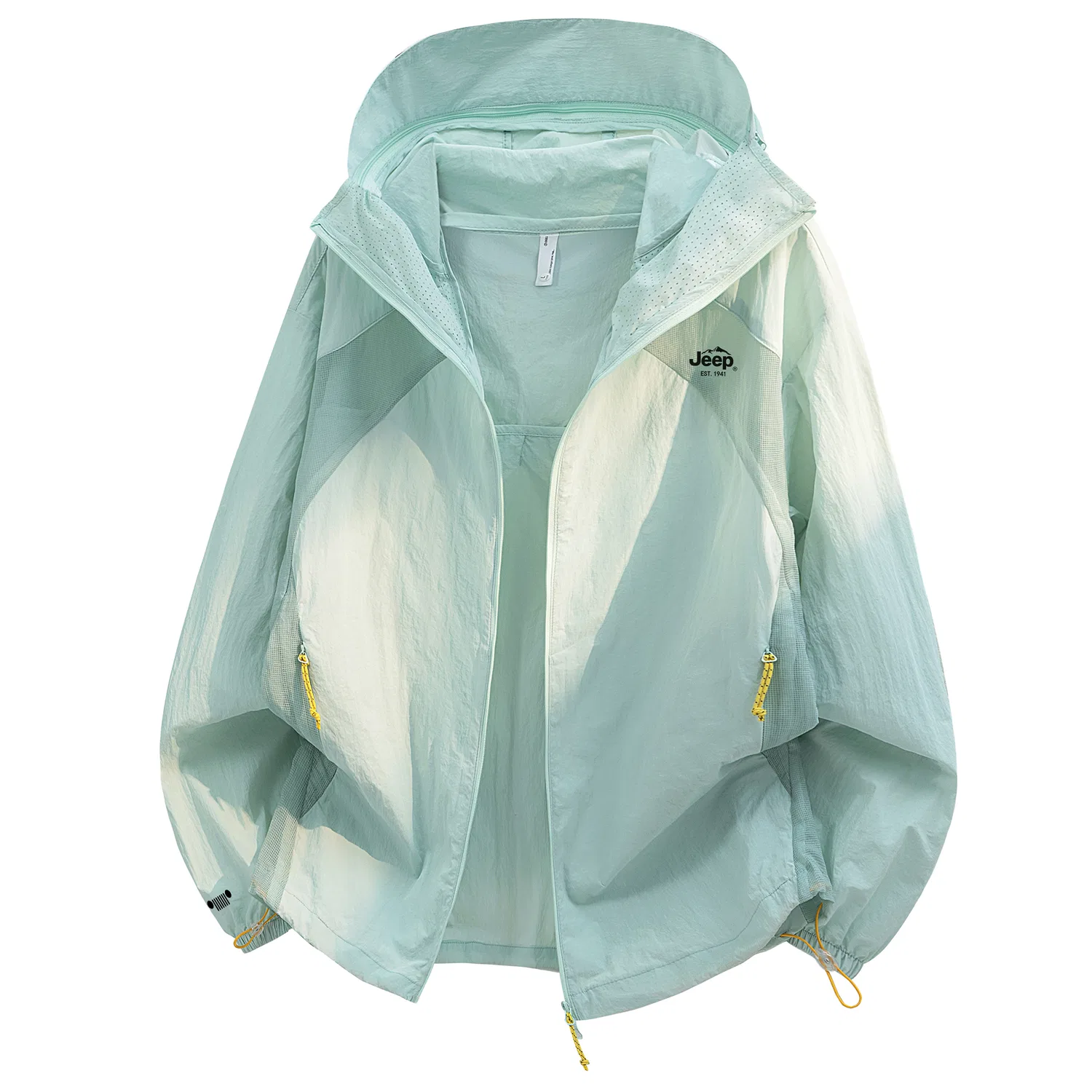 Детская ветровка с капюшоном из футера Jeep Ice Peak Sun Protection Collection, Mint Green