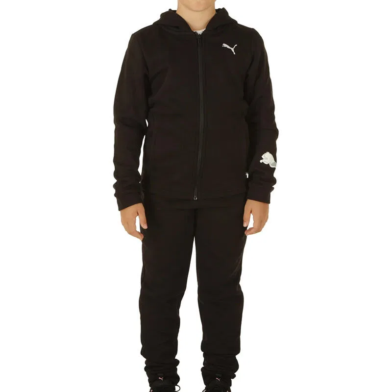 Детский спортивный костюм с флисом Puma 670211 01, Schwarz — фото 4