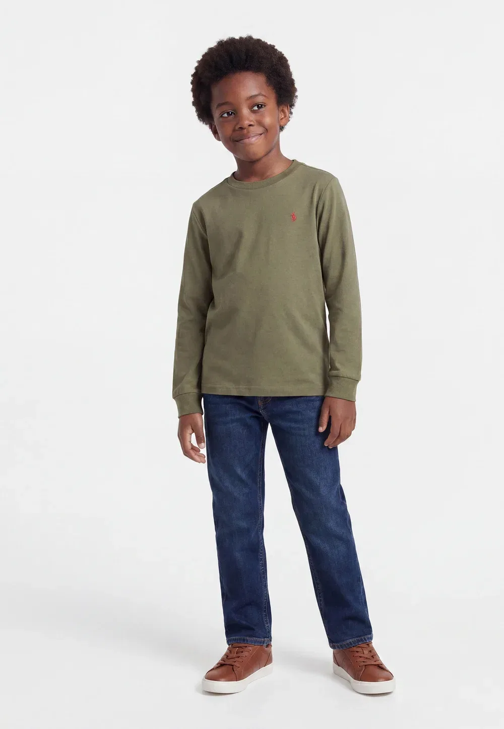 Футболка с длинными рукавами из хлопкового трикотажа, размер 2-6 лет Polo Ralph Lauren, Cruise Olive