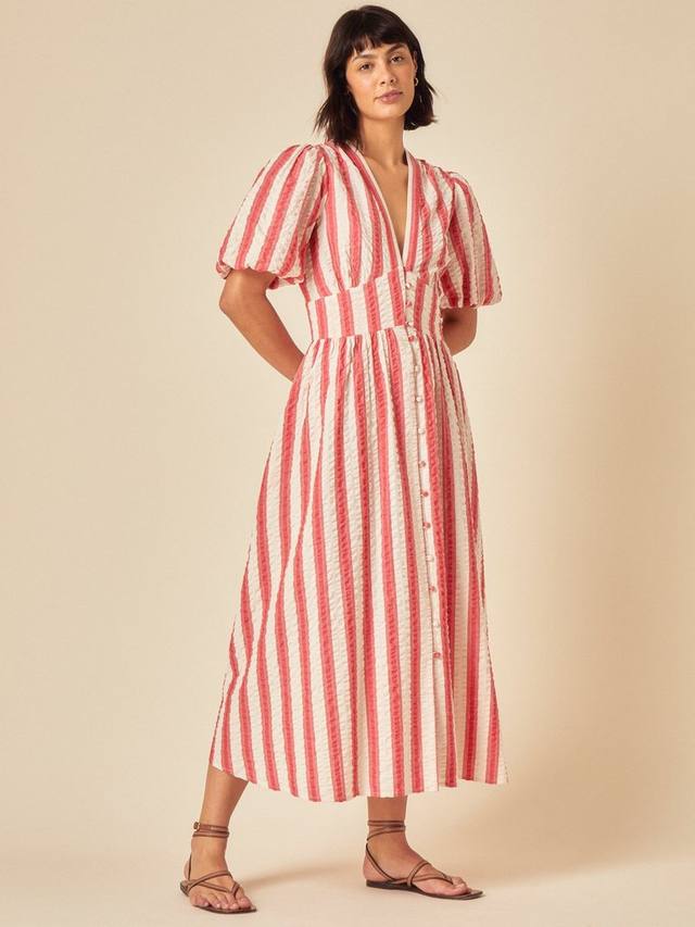 

Платье миди из чистого органического хлопка Starlight Stripe Nobody's Child, Red Stripe