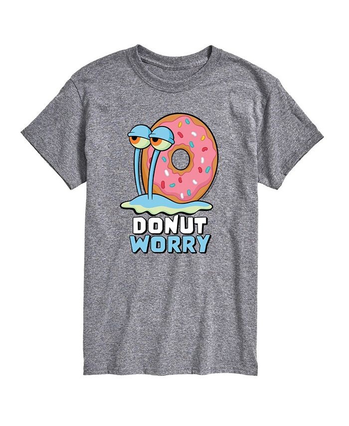 

Мужская футболка Sponge Bob Donut Worry с короткими рукавами AIRWAVES, серый