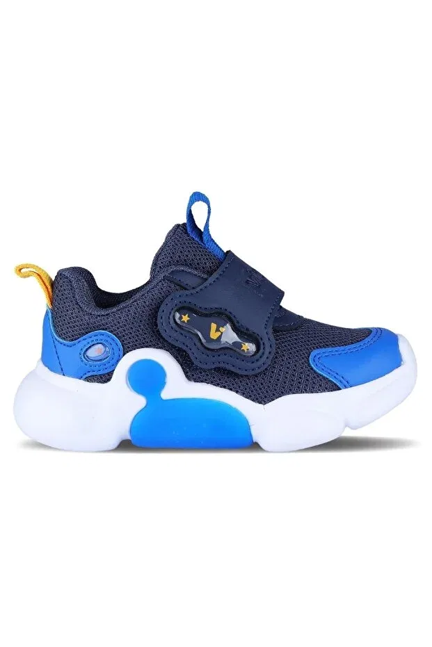 Детские спортивные кроссовки для девочек со светодиодами Vicco, Navy Blue — фото 3