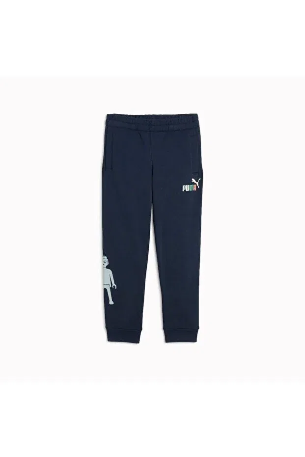 Детские спортивные штаны для девочек скинни-фит Puma, Navy Blue — фото 4