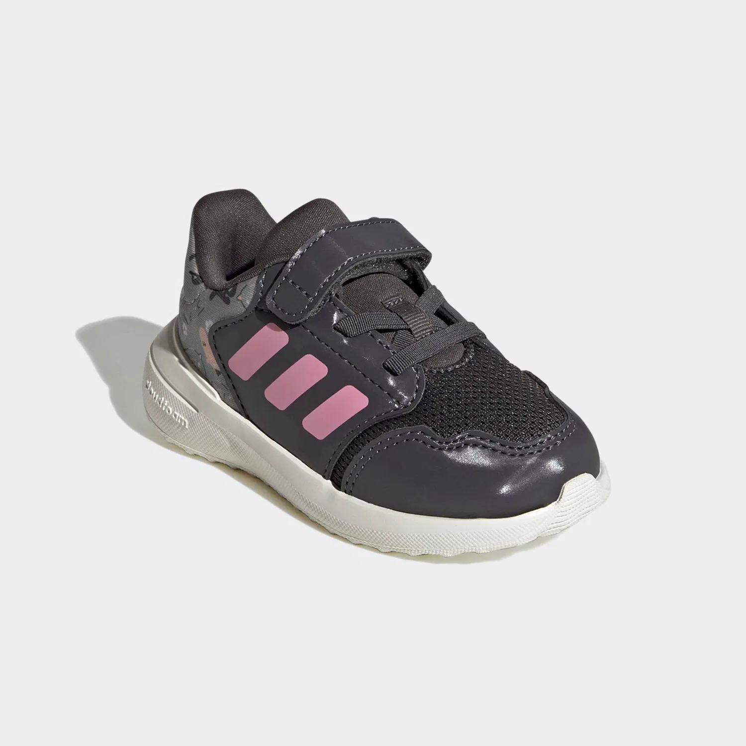 Детские кроссовки с эластичными шнурками Tensaur Run 3.0 Adidas Sportswear, Grey Six/Bliss Pink/Off White