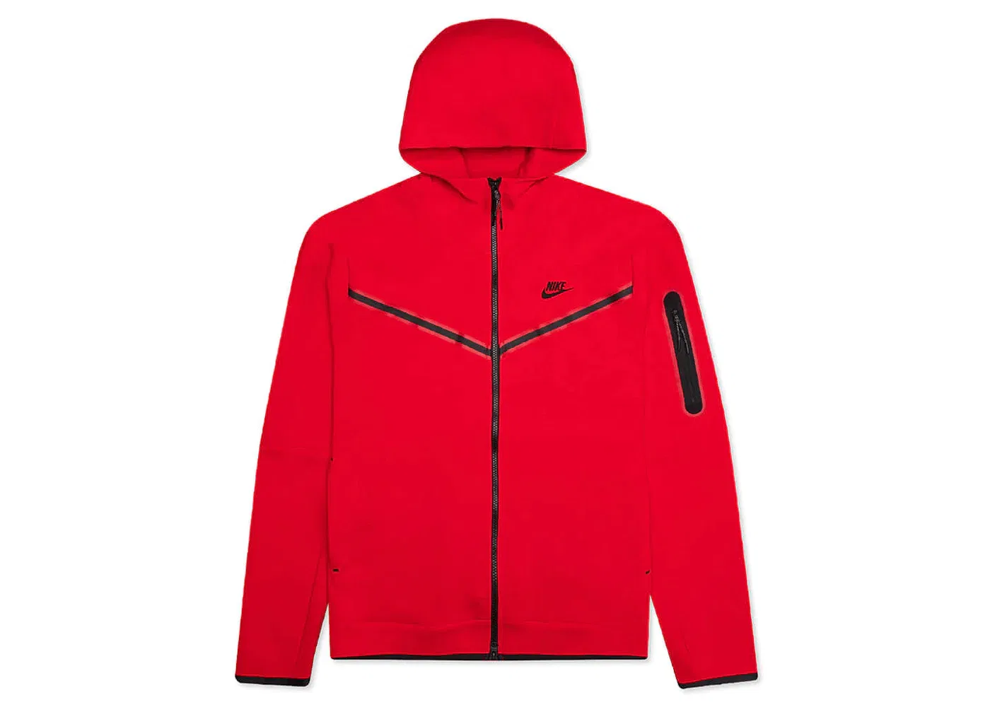 Мужская куртка-худи Tech Fleece на полной молнии Nike, University Red
