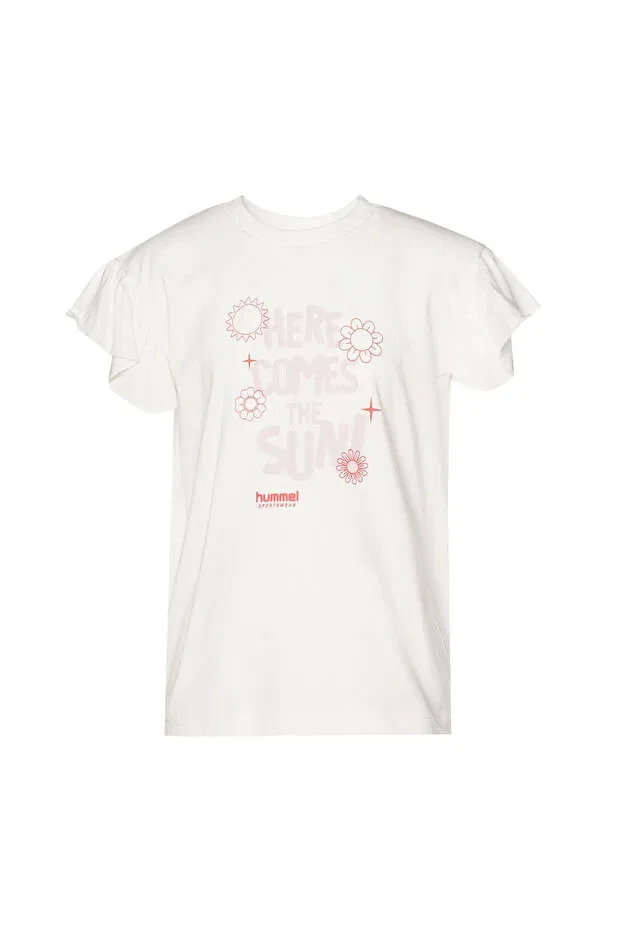 Детская футболка для девочек с принтом Angel Child Short Sleeve Tee Hummel, White — фото 2