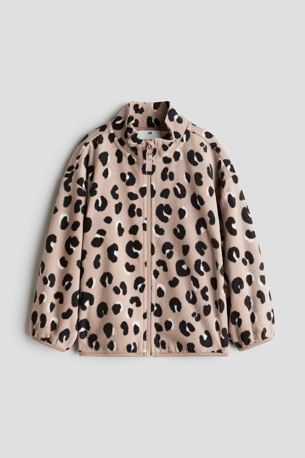 Флисовая куртка с узором H&M, Graubraun/Leopardenmuster