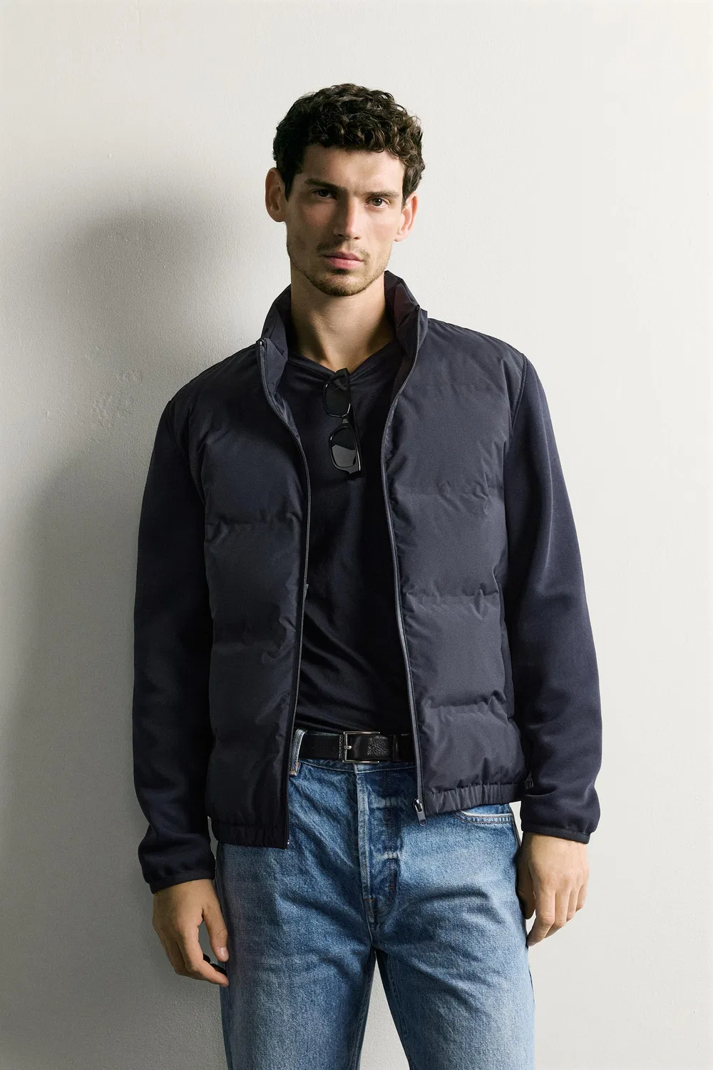 Стеганая куртка ZARA, Navy blue — фото 2