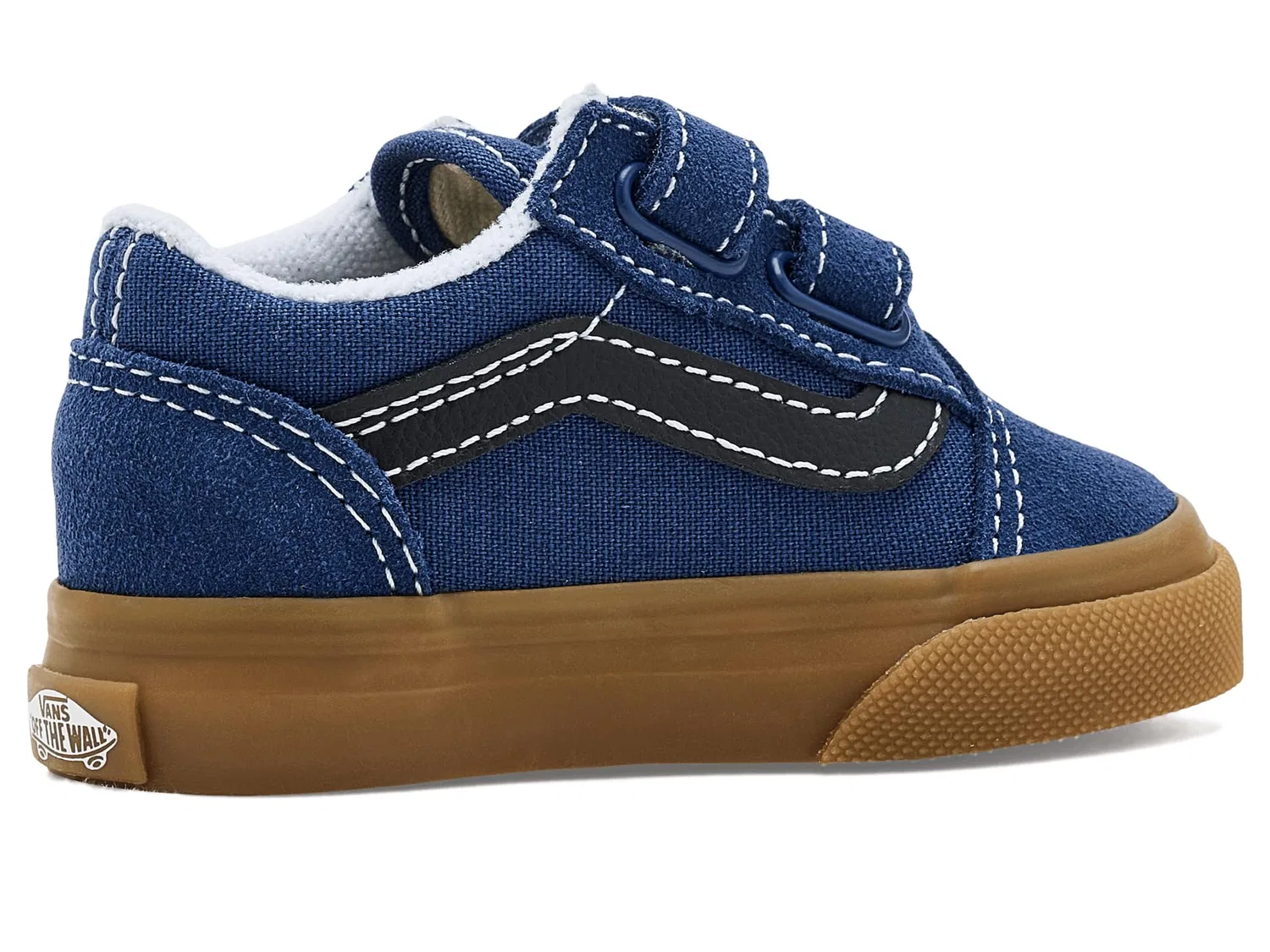 Кроссовки Old Skool V (для младенцев и малышей) Vans Kids, Gum True Navy — фото 3