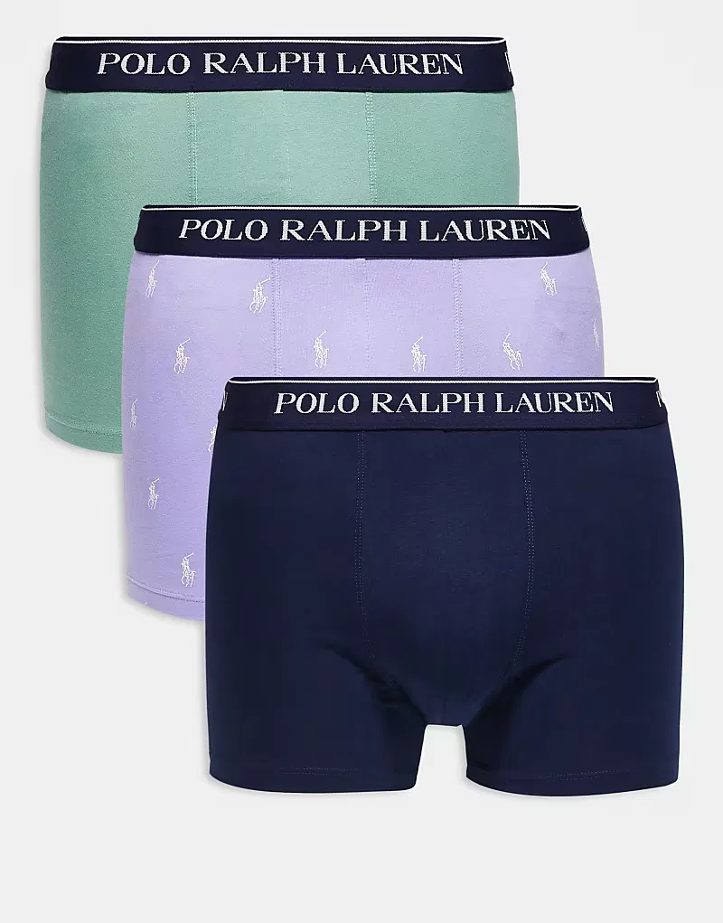 Трусы с поясом с логотипом 3 шт Polo Ralph Lauren, мультиколор