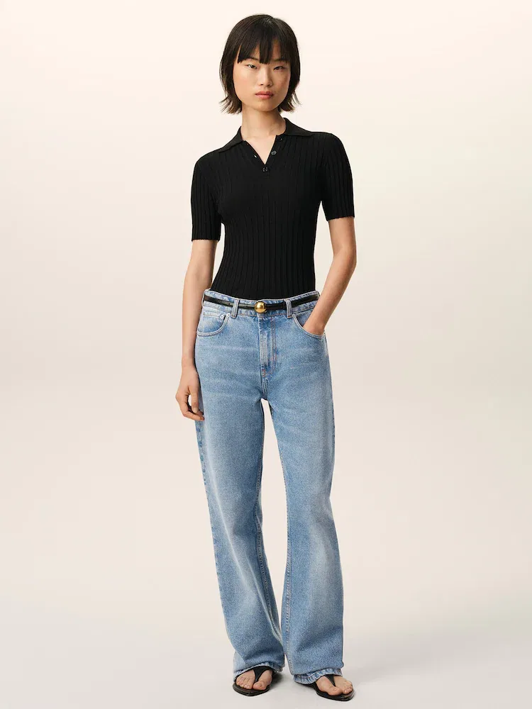 Джинсы свободного кроя Large Fit Jeans AMI PARIS, Blue