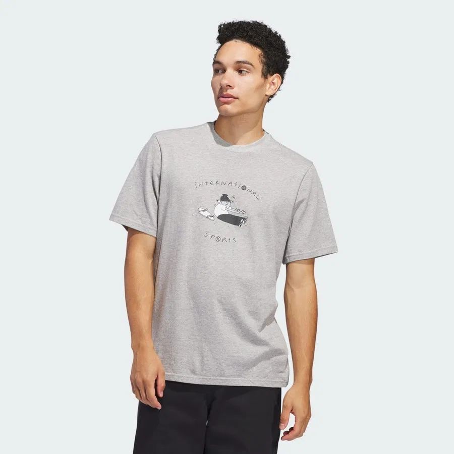 Футболка с принтом Henry Jones Stretch adidas, Серый — фото 2