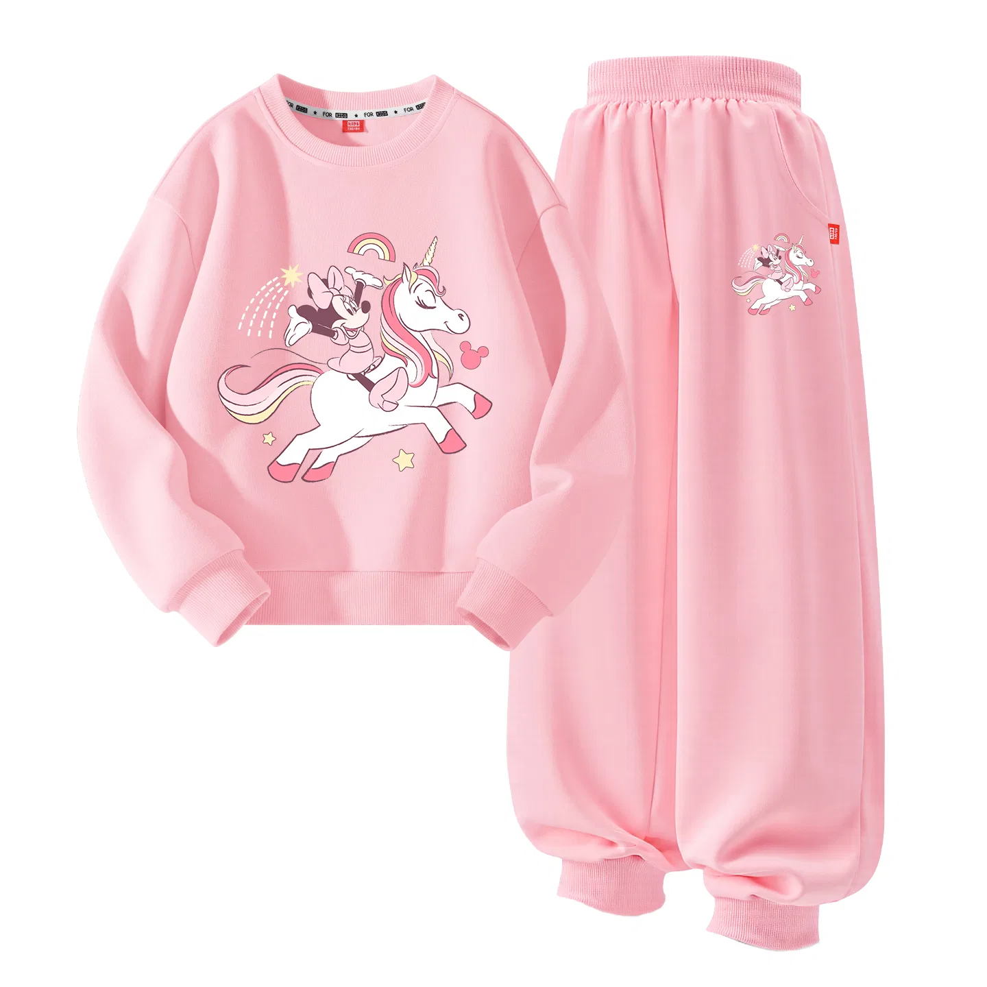 Детский спортивный костюм из футера с принтом Disney, Цвет Difeima Pink + Difeima K Pink