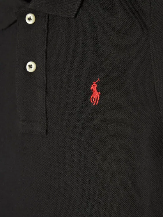 Поло regular fit Core Replen Polo Ralph Lauren, черный — фото 3