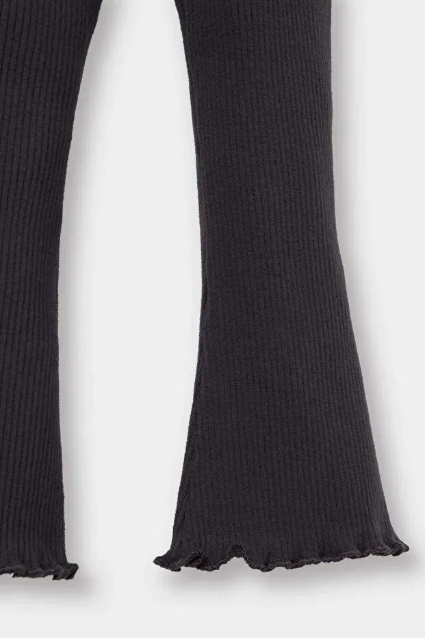 Детские леггинсы для девочек рифленые Spanish Style Ribbed Camisole Leggings Baby Girl Z4739A223SP Defacto, Anthracite-Ar1 — фото 3