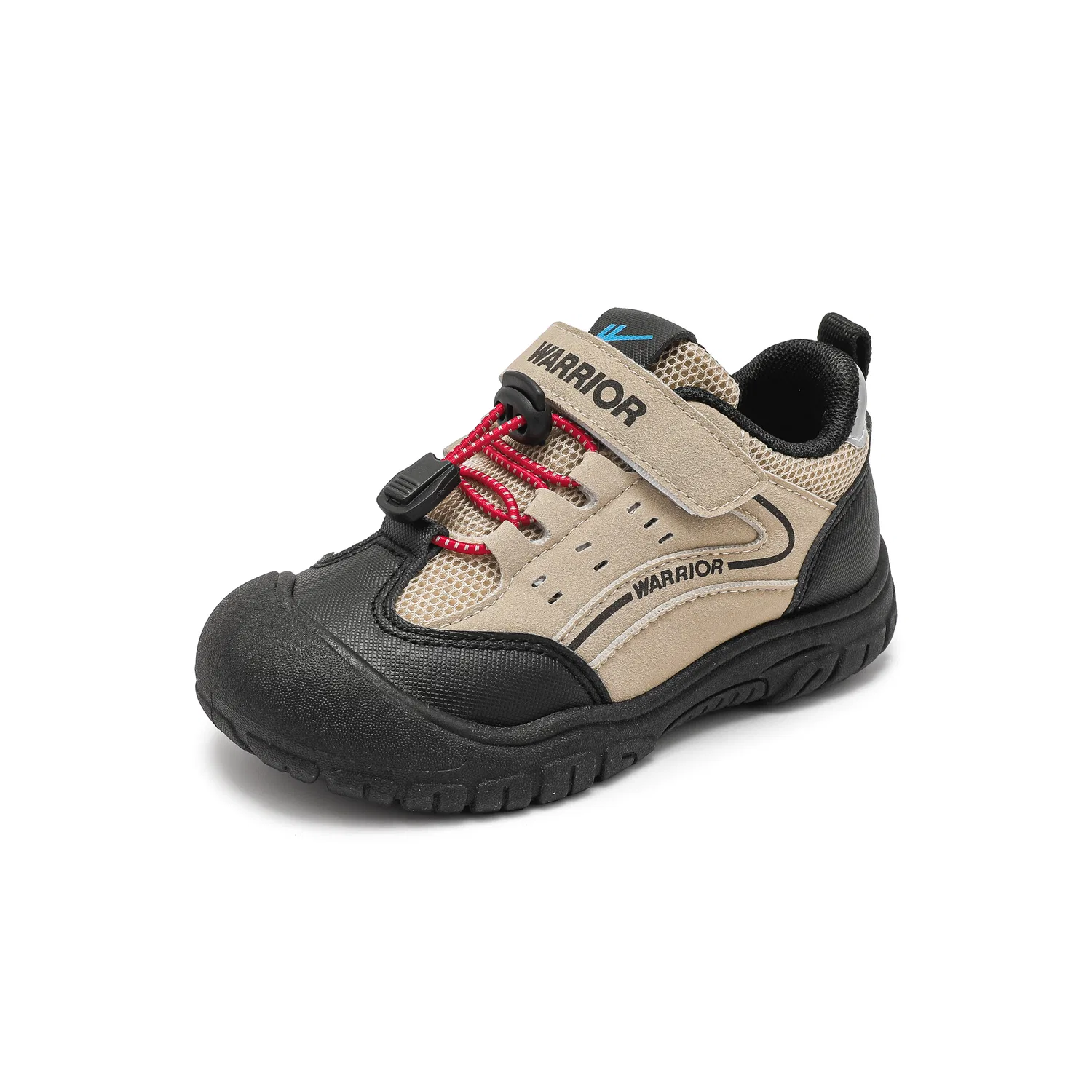 Детские кеды с сетчатым верхом, Athletic Shoes, WARRIOR, Khaki/Black