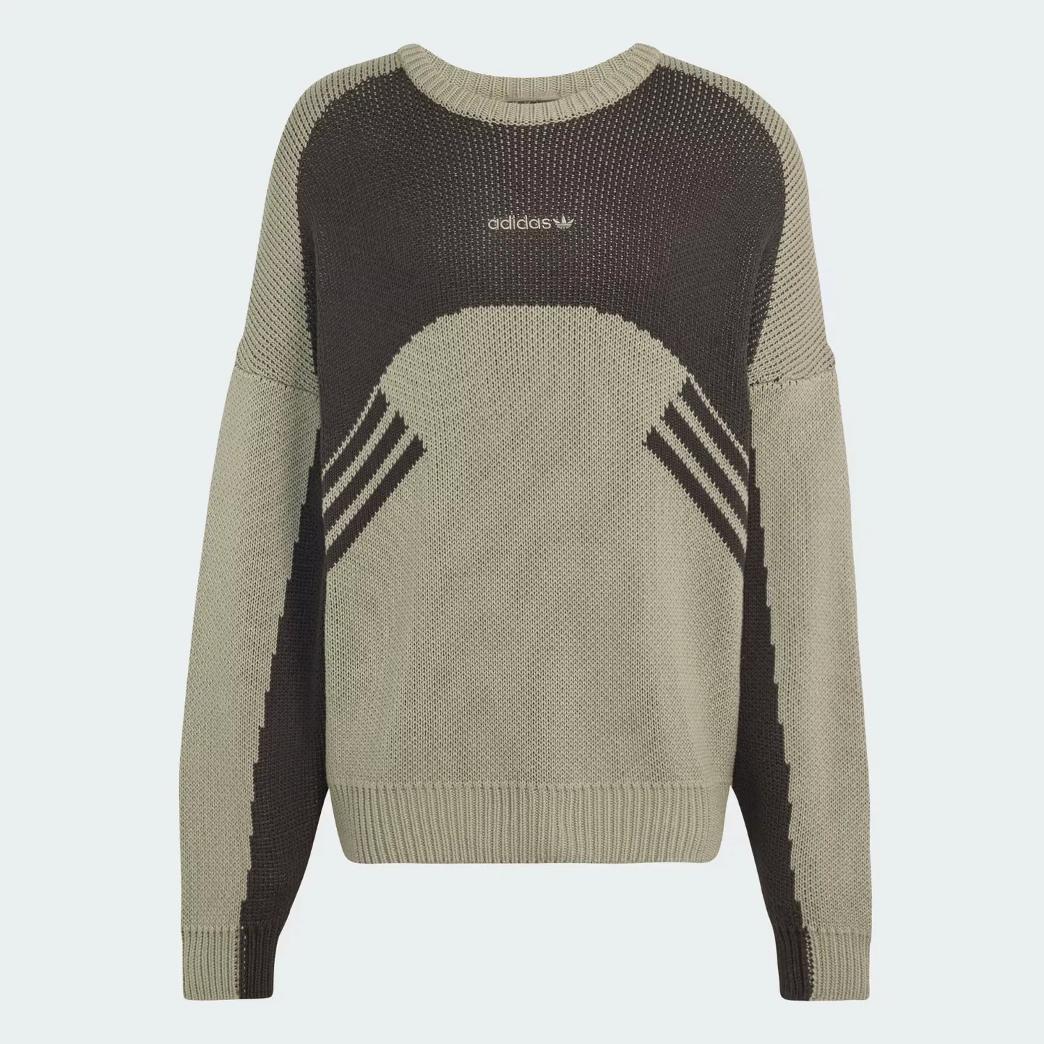 Мужская толстовка крупной вязки Munich 93 Adidas Originals, серебристо-серый/черный — фото 4