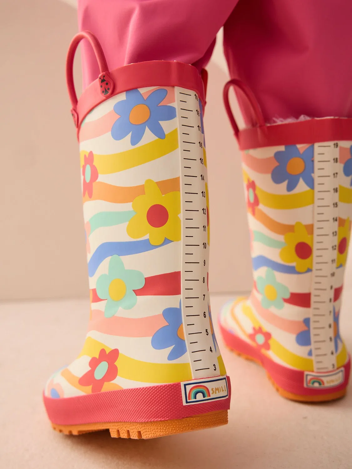 Резиновые сапоги Multi Rainbow Handle Wellies от Next, разноцветные — фото 2
