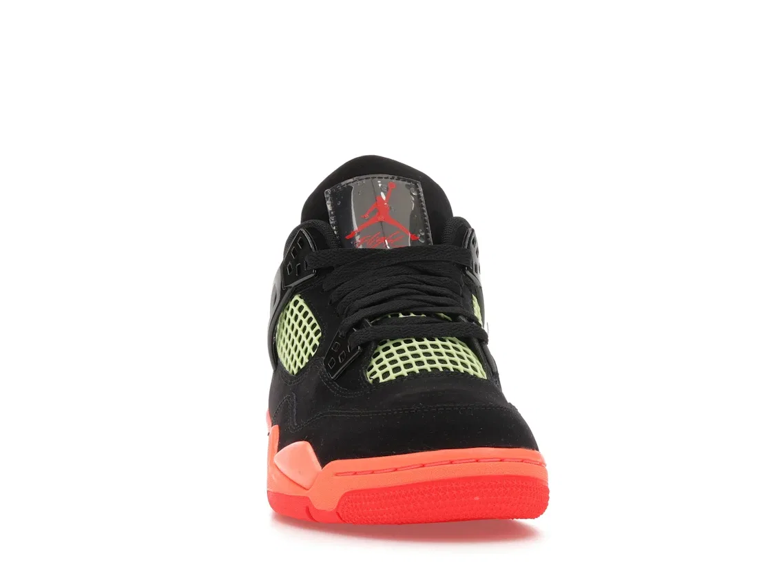 Детские кроссовки Lifestyle с кроссовками Jordan 4 Retro Jordan, Black/Infrared 23/Bright Mango/Barely Volt/White — фото 2