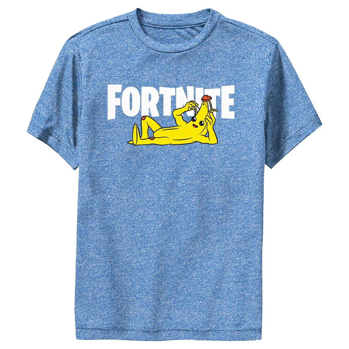 Детская футболка для мальчиков с принтом Peel Yourself Logo Fortnite, Royal Blue Heather