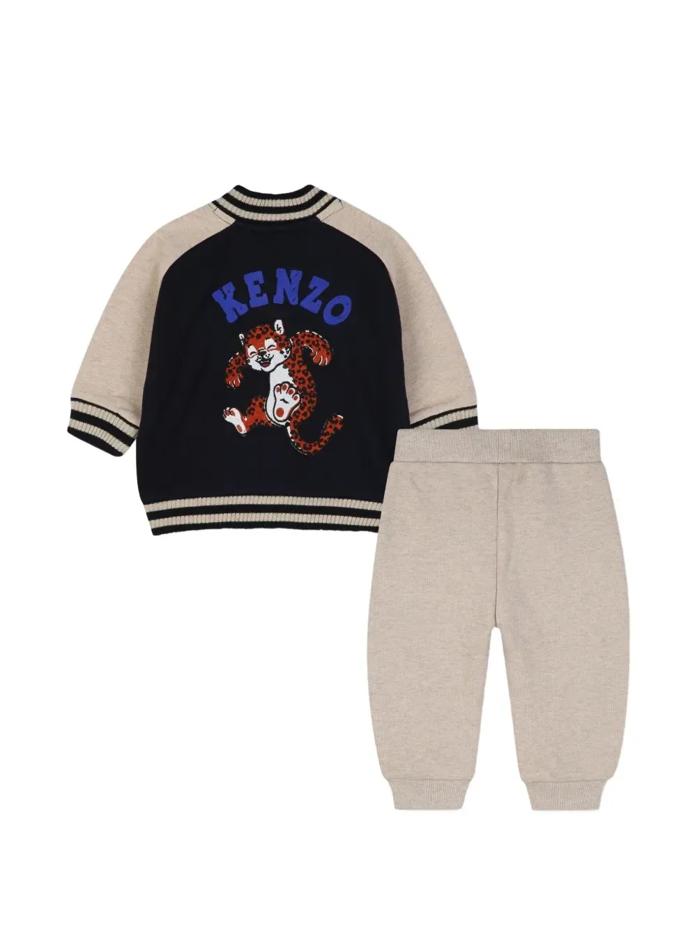 Комплект с вышитым логотипом Kenzo Kids, синий