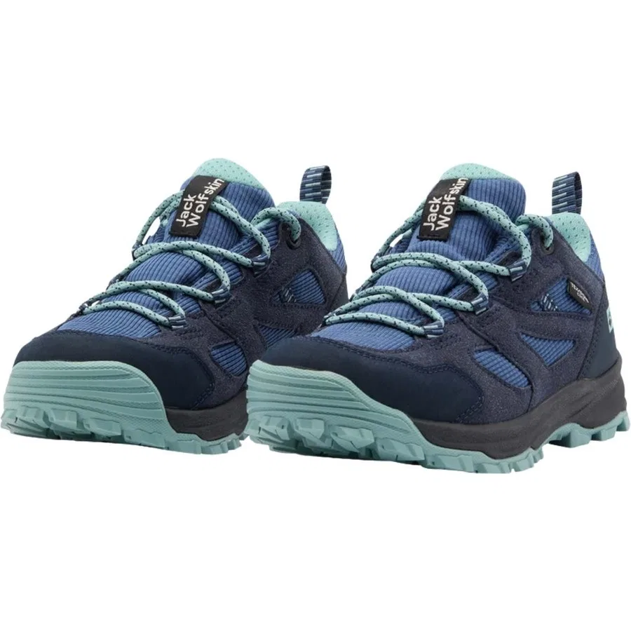 Детские кроссовки для outdoor с мембраной Vojo Tour Texapore Low K Jack Wolfskin, Антрацитовый — фото 3