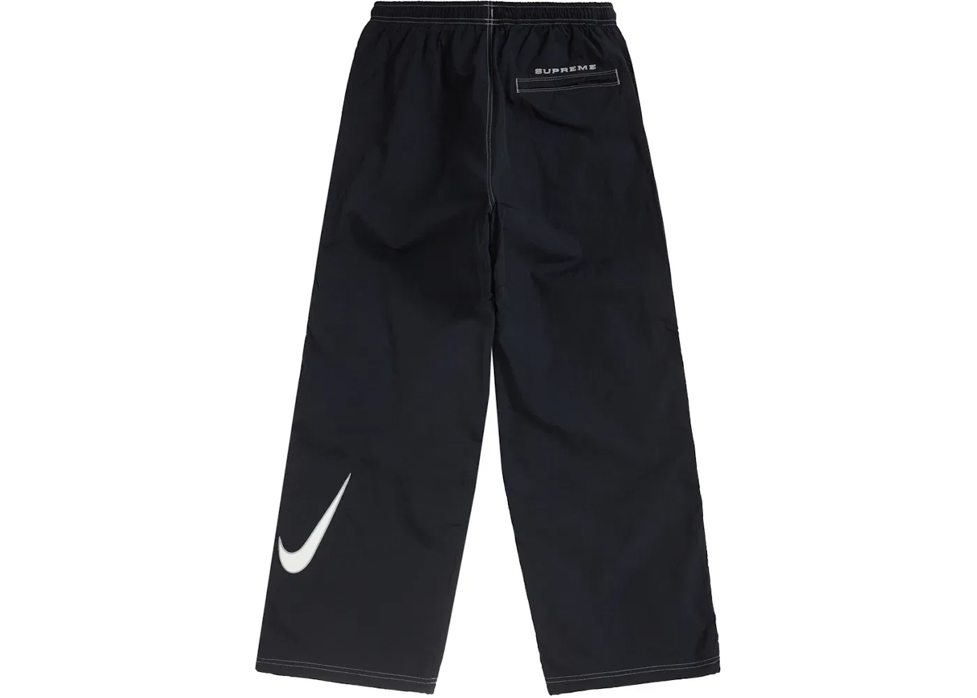 Мужские спортивные штаны с эластичным поясом Supreme Nike Pant, Black — фото 2