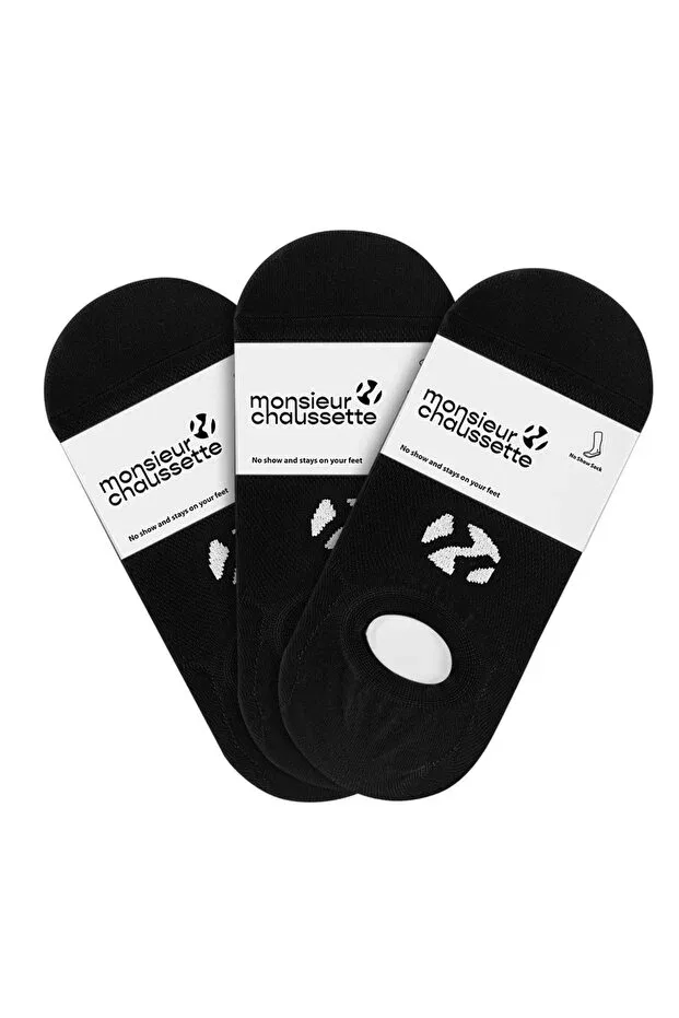 Детские носки с жаккардовым узором комплект 3 шт Monsieur Chaussette, Black