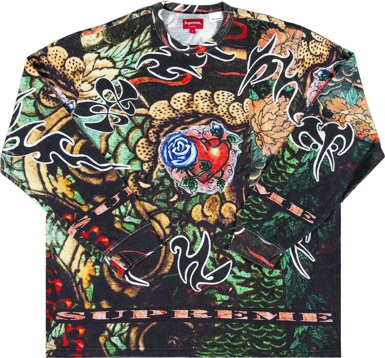 Лонгслив Supreme Sacred Heart Waffle Long-Sleeve Top 'Multicolor', разноцветный — фото 2