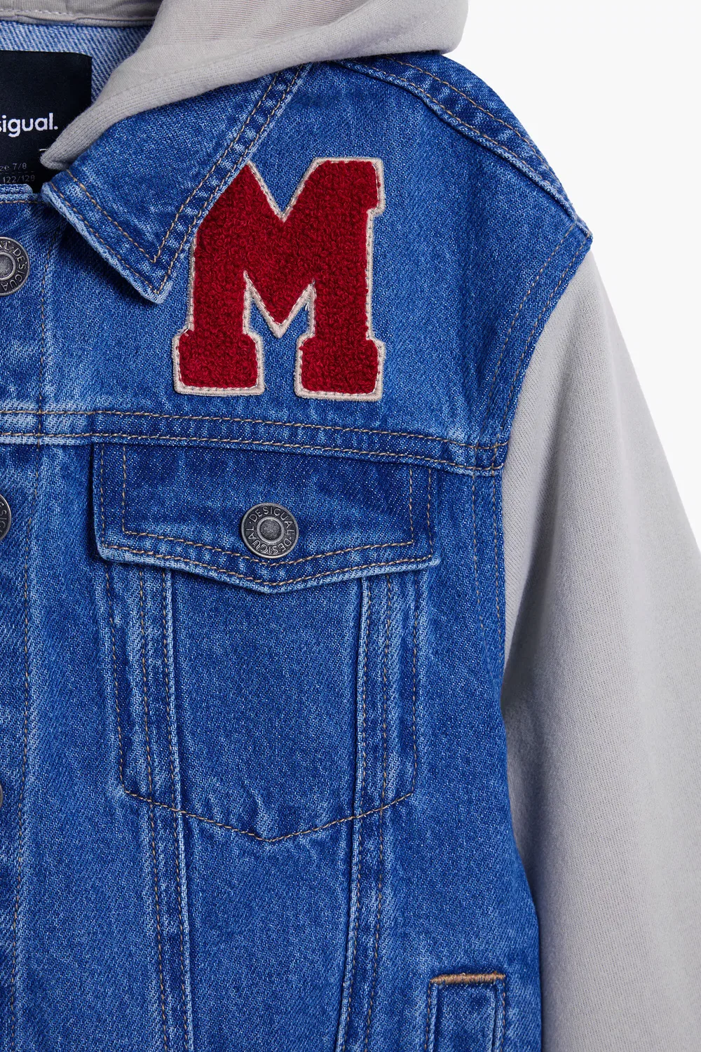 Детская куртка для мальчиков с вышивкой Mickey Mouse Desigual, Azul / Gris — фото 3