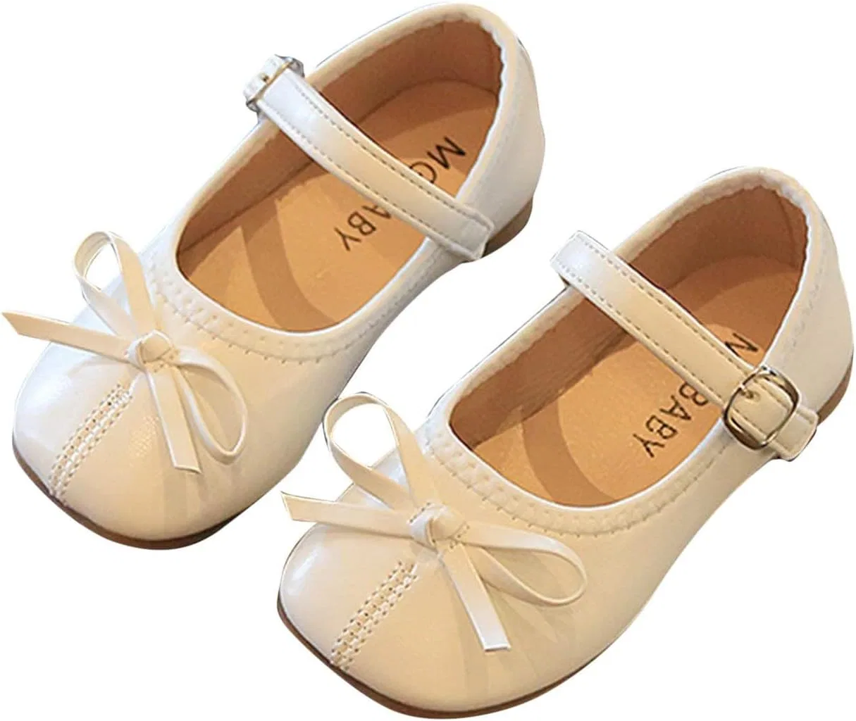 Детские туфли Мэри Джейн с бантом для девочек, Beige