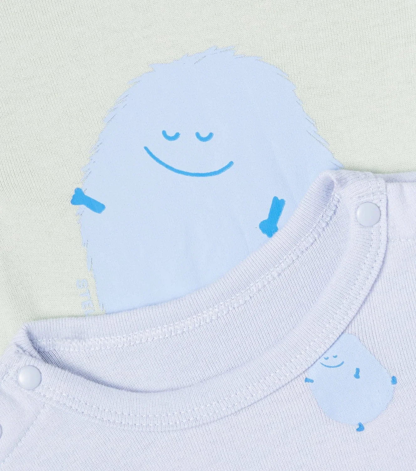 Комплект боди и комбинезона с принтом Stella Mccartney Kids, синий — фото 3