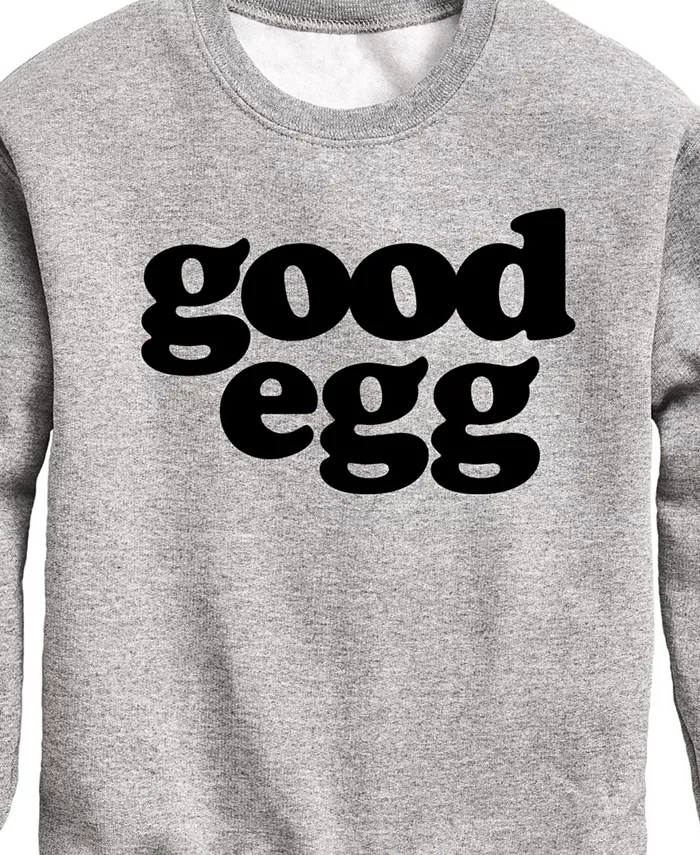Флисовая толстовка для мальчиков с пасхальным принтом "Good Egg" Hybrid, серый — фото 3