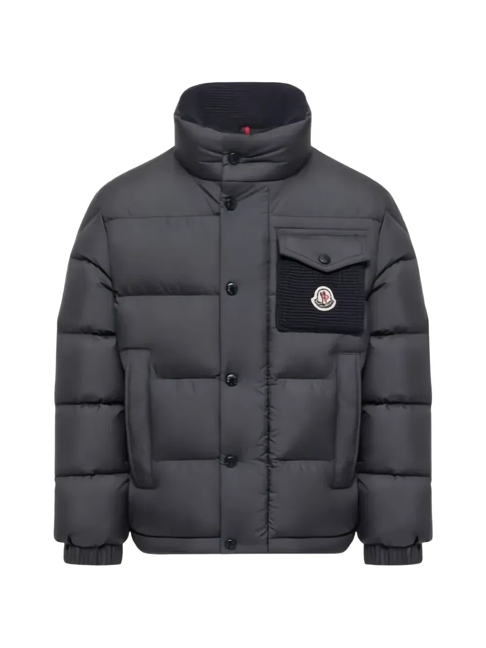 Куртка на подкладке с нашивкой-логотипом Moncler Enfant, синий