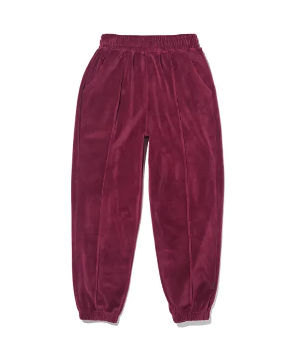 Детские джоггеры из велюра, Kids velour pants, Brownbreath Kids, вишневый — фото 2