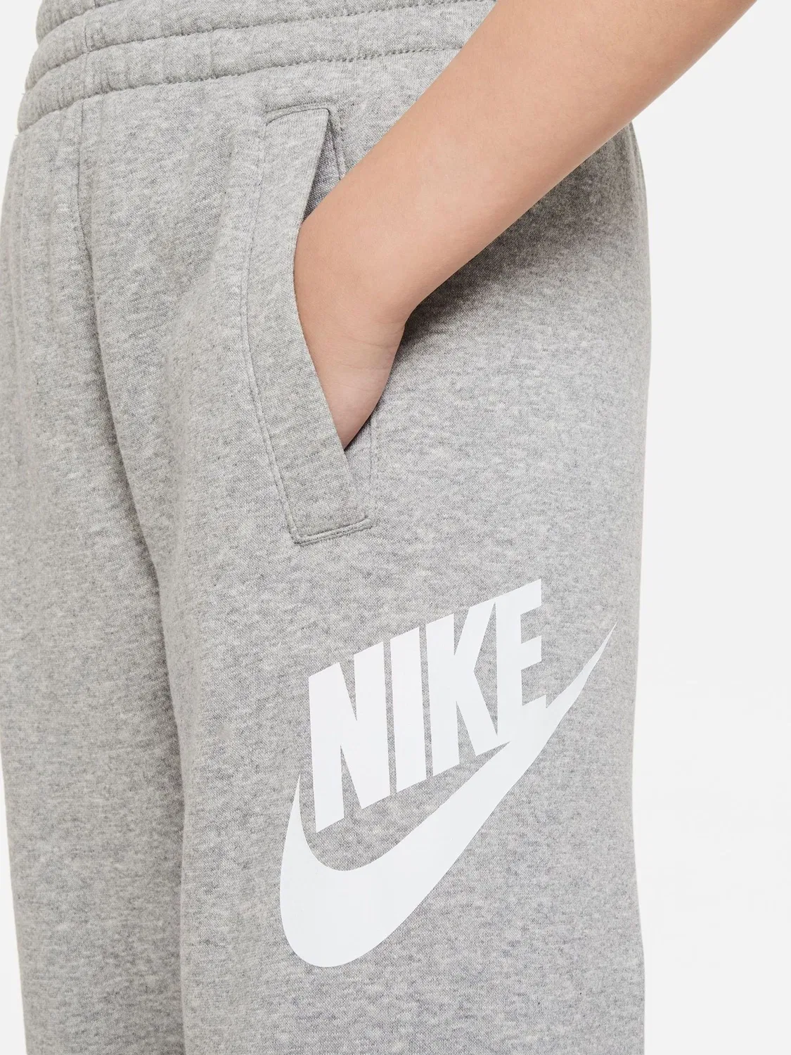 Джоггеры Club Fleece Nike, темно-серый меланж — фото 4