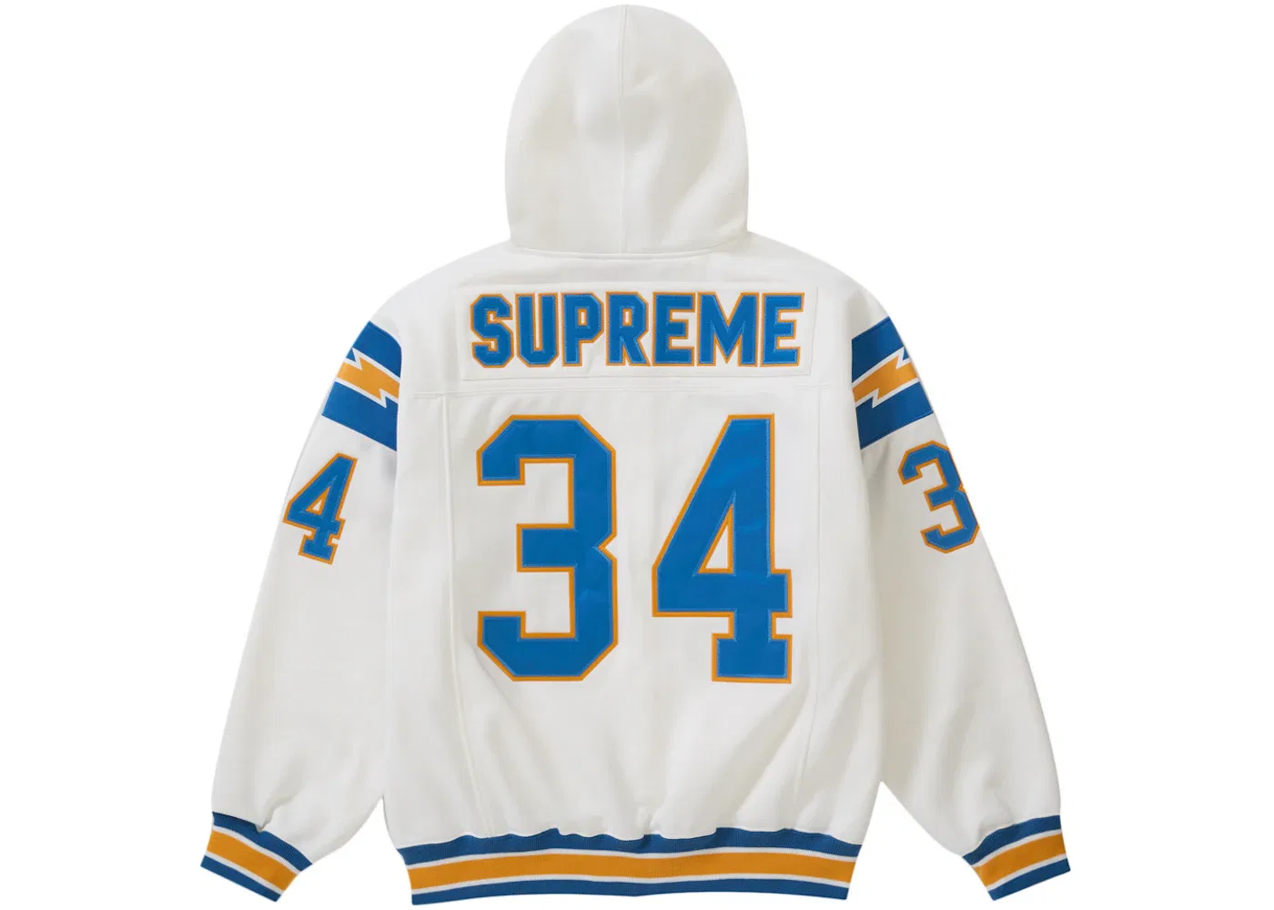 Мужская худи на молнии с принтом Supreme Sweatshirt, White — фото 2