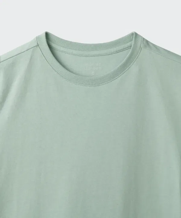 Футболка с круглым вырезом, свободный крой, Musinsa Standard Kids, Dusty Mint — фото 4