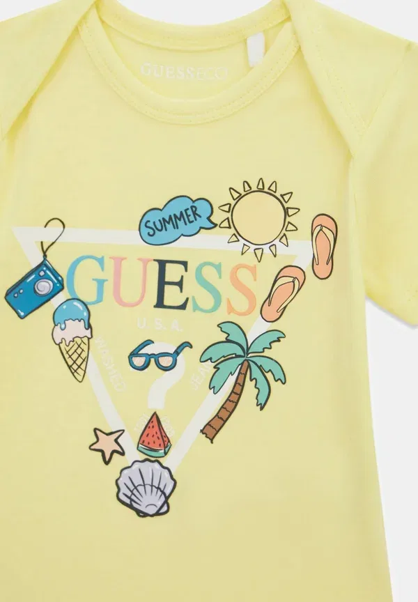 Детская футболка Guess, желтый — фото 3